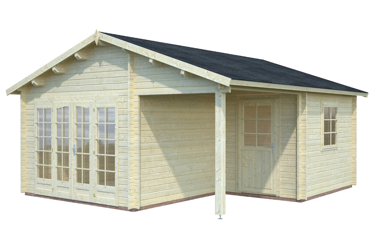 Palmako Gartenhaus Modell Irene 510 x 550 cm naturbelassen freigestellt