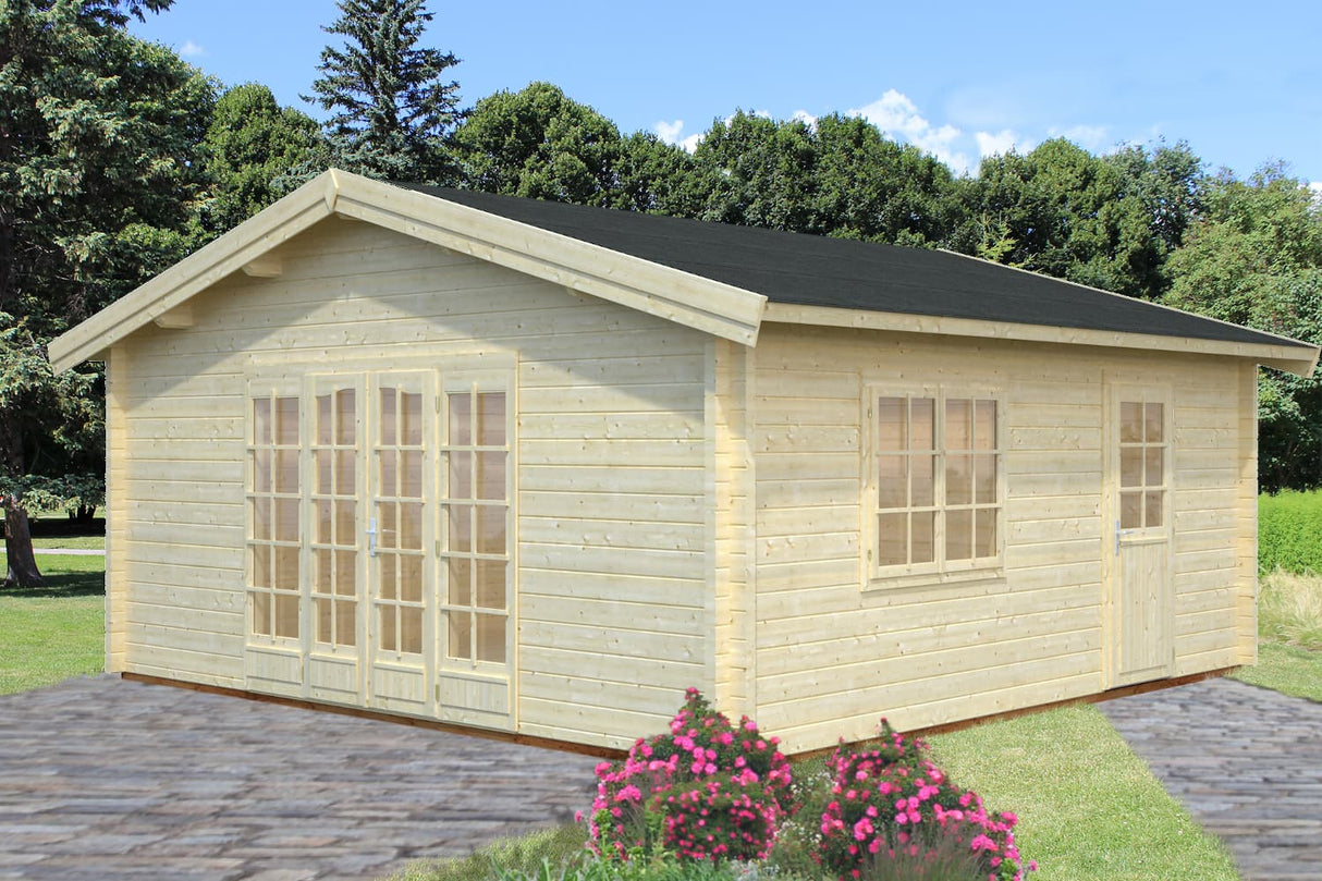Palmako Gartenhaus Modell Irene 540 x 540 cm naturbelassen