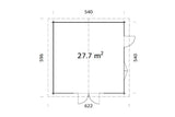 Palmako Gartenhaus Modell Irene 540 x 540 cm Grundriss