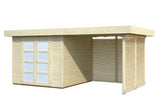 Palmako Gartenhaus Modell Lara 250 x 250 cm mit Schleppdach und Wandelementen freigestellt