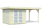Palmako Gartenhaus Modell Lara 250 x 250 cm mit Schleppdach freigestellt