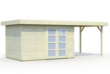 Palmako Gartenhaus Modell Lara 350 x 250 cm mit Schleppdach freigestellt