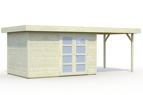 Palmako Gartenhaus Modell Lara 350 x 250 cm mit Schleppdach freigestellt
