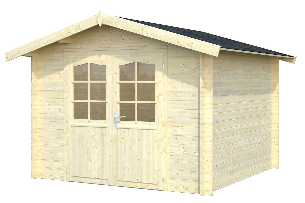 Palmako Gartenhaus Modell Lotta 7,3 m² naturbelassen freigestellt