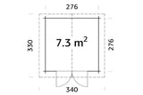 Palmako Gartenhaus Modell Lotta 7,3 m² Grundriss
