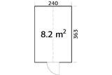 Palmako Glashaus Modell Emilia 8,2 Grundriss