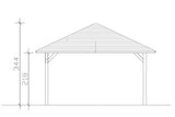 Skan Holz Pavillon Modell Cannes 3 Schnitt