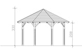 Skan Holz Pavillon Modell Lyon 2 Schnitt