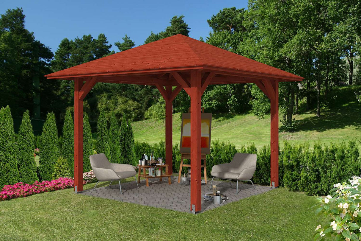 Skan Holz Pavillon Modell Cannes 1 mahagoni