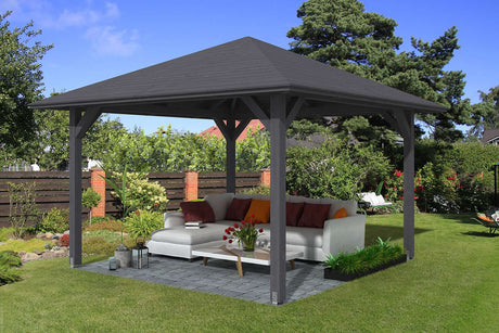 Skan Holz Pavillon Modell Cannes 2 schiefergrau