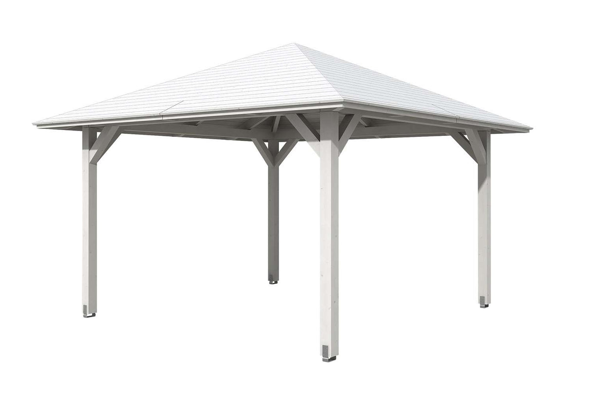 Skan Holz Pavillon Modell Cannes 2 weiß freigestellt