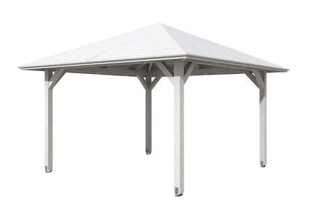 Skan Holz Pavillon Modell Cannes 2 weiß freigestellt