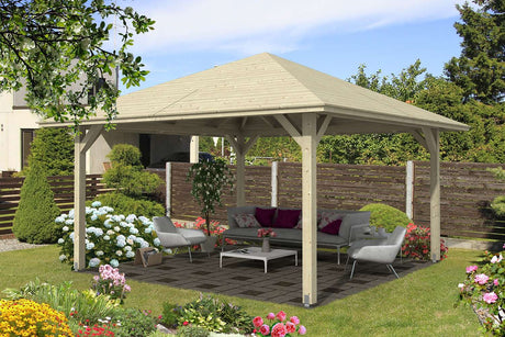 Skan Holz Pavillon Modell Cannes 3 natur