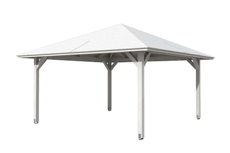 Skan Holz Pavillon Modell Cannes 3 weiß freigestellt