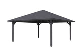 Skan Holz Pavillon Modell Cannes 4 schiefergrau freigestellt