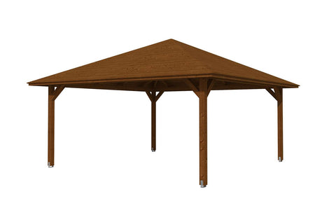 Skan Holz Pavillon Modell Cannes 4 nussbaum freigestellt