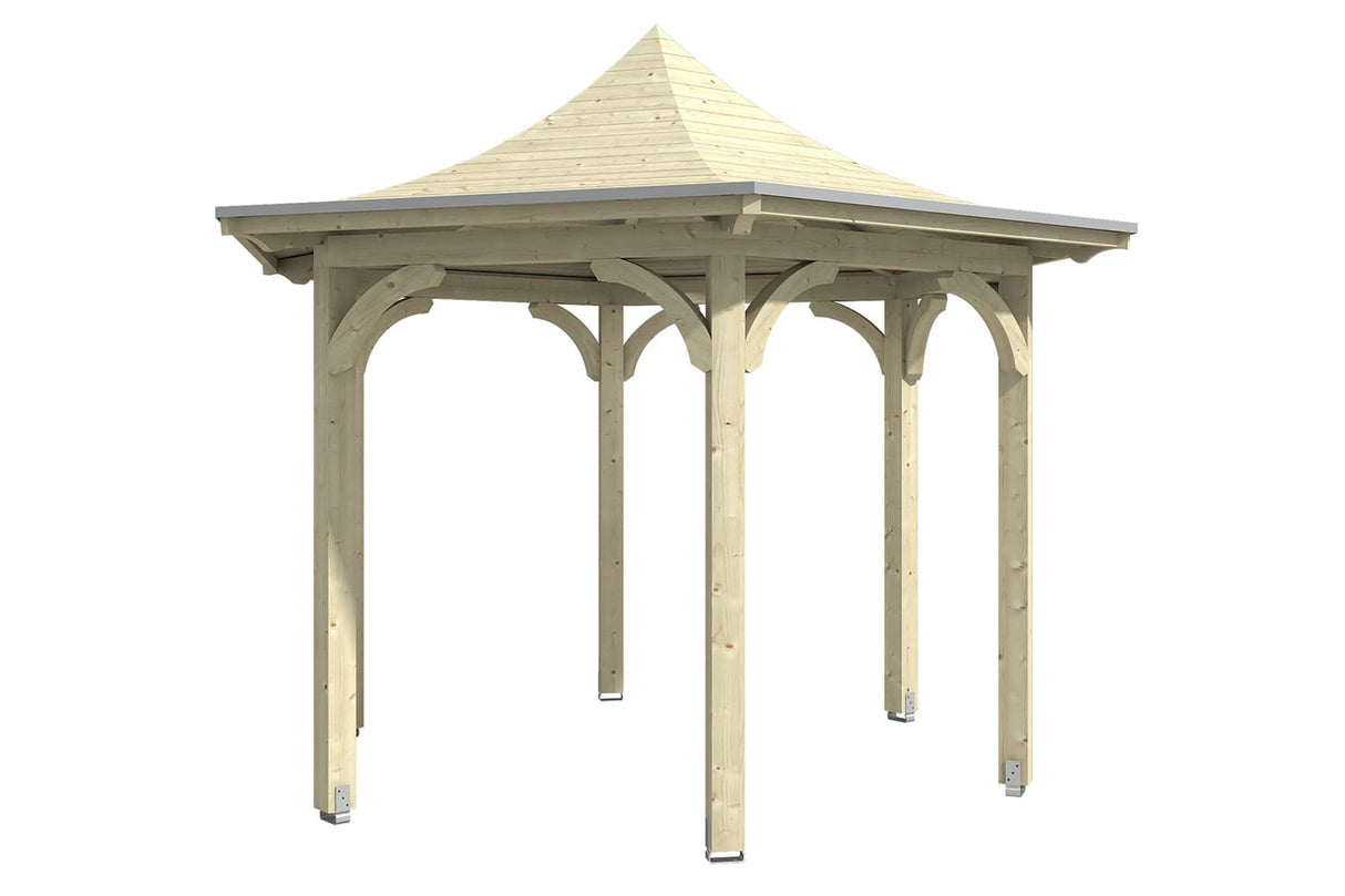 Skan Holz Pavillon Modell Versailles natur freigestellt