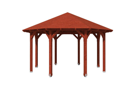 Skan Holz Pavillon Modell Lyon 2 mahagoni freigestellt