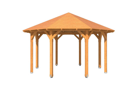 Skan Holz Pavillon Modell Lyon 2 natur freigestellt