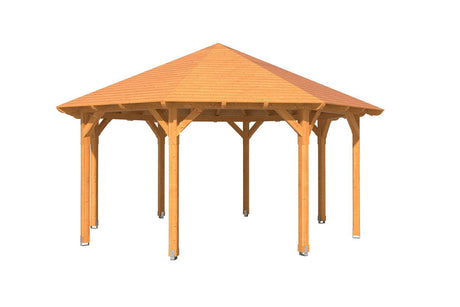 Skan Holz Pavillon Modell Lyon 3 natur freigestellt