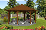 Skan Holz Pavillon Modell Lyon 3 nussbaum