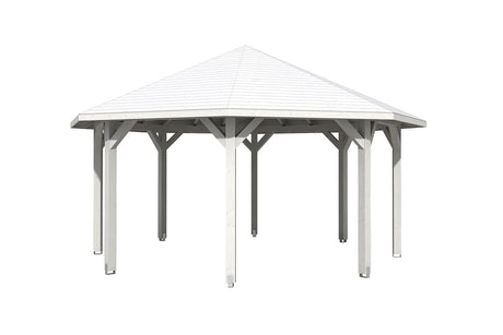 Skan Holz Pavillon Nice 2 weiß freigestellt