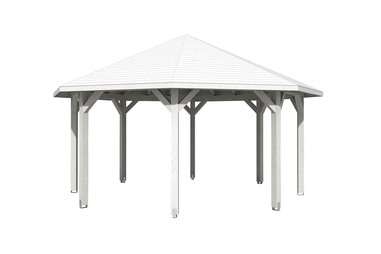 Skan Holz Pavillon Nice 3 weiß freigestellt