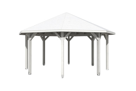 Skan Holz Pavillon Nice 3 weiß freigestellt