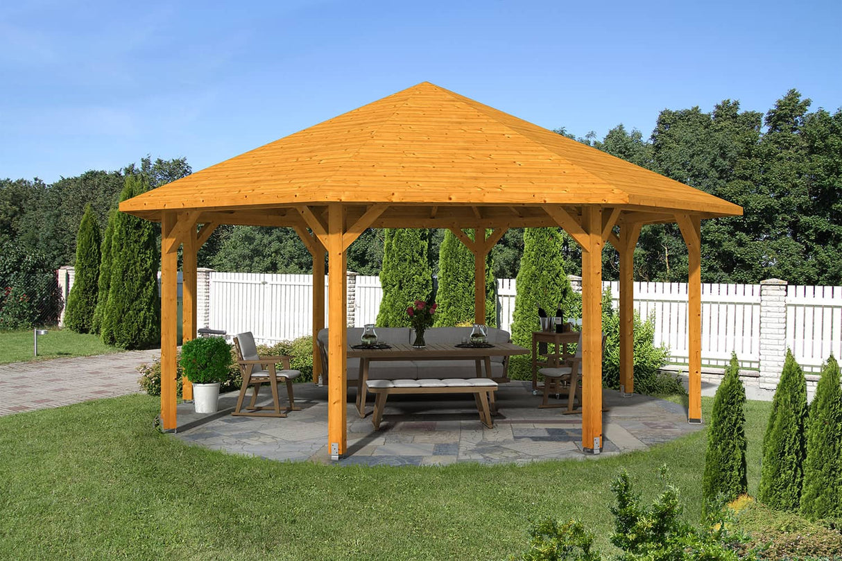 Skan Holz Pavillon Nice 4 eiche hell