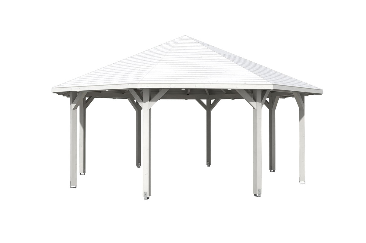 Skan Holz Pavillon Nice 4 weiß freigestellt