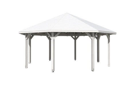 Skan Holz Pavillon Nice 4 weiß freigestellt