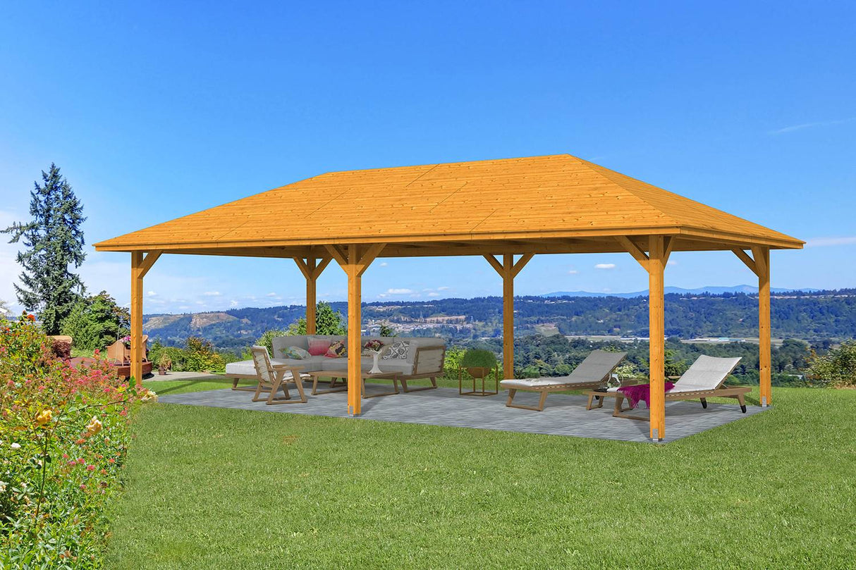 Skan Holz Pavillon Orleans 3 eiche hell