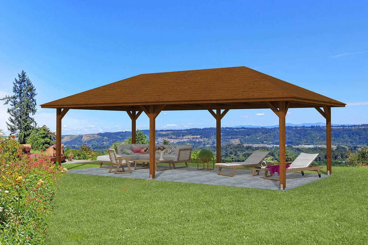 Skan Holz Pavillon Orleans 3 nussbaum