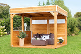 Skan Holz Pavillon Toulouse farblich behandelt mit Zubehör
