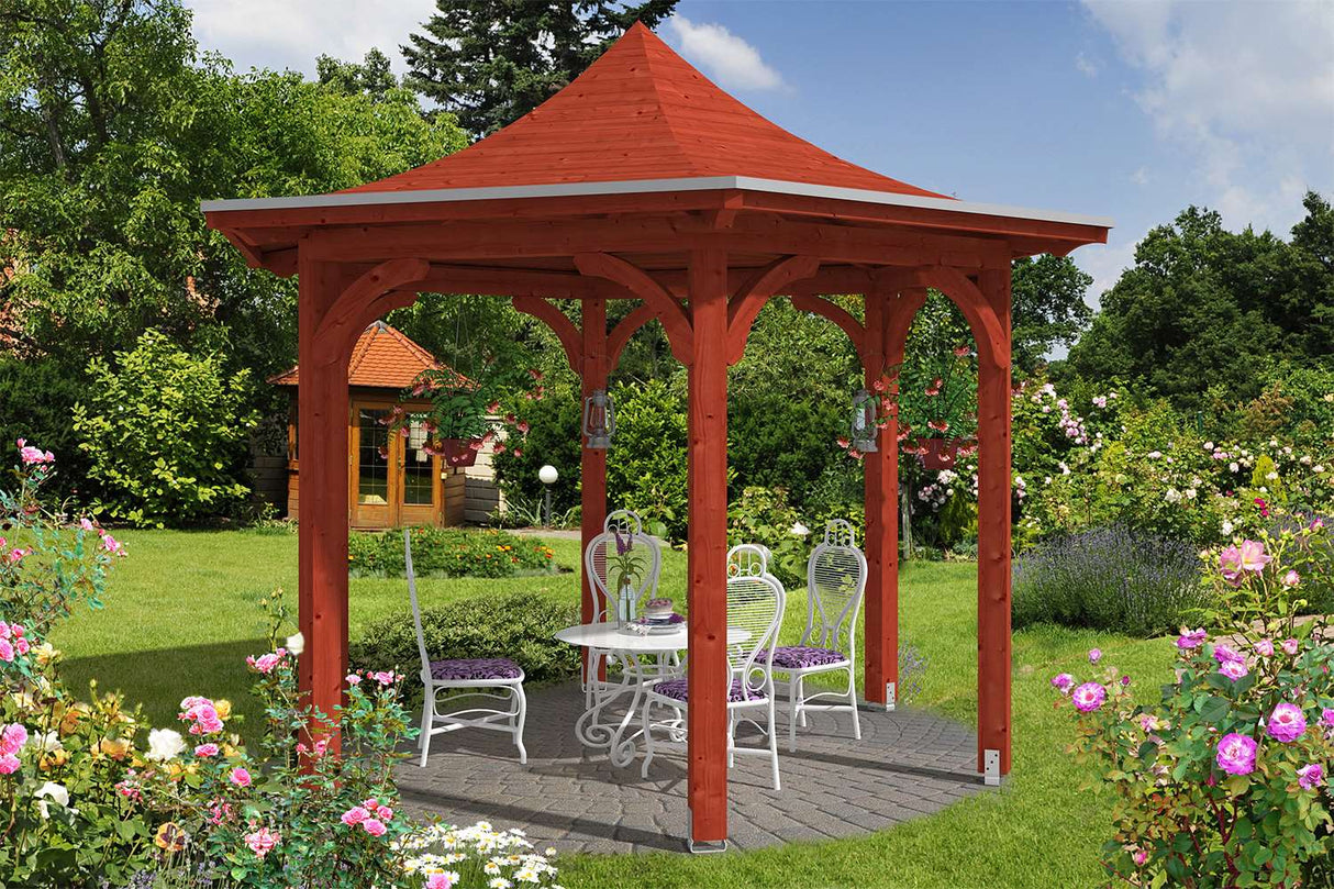 Skan Holz Pavillon Modell Versailles mahagoni
