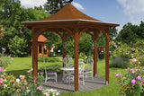 Skan Holz Pavillon Modell Versailles nussbaum