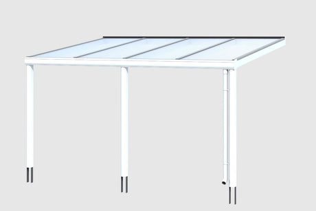 Skan Holz Terrassenüberdachung Garda 434 cm 3D-Render Weiß