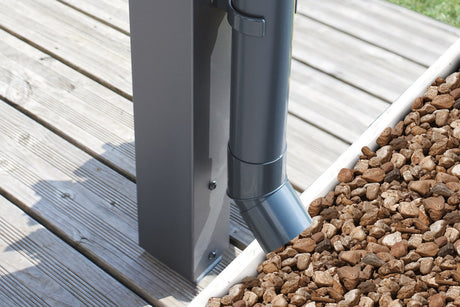 Skan Holz Terrassenüberdachung Garda 434 cm Ablauf Anthrazit