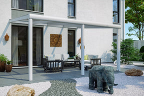 Skan Holz Terrassenüberdachung Garda 434 cm Weiß