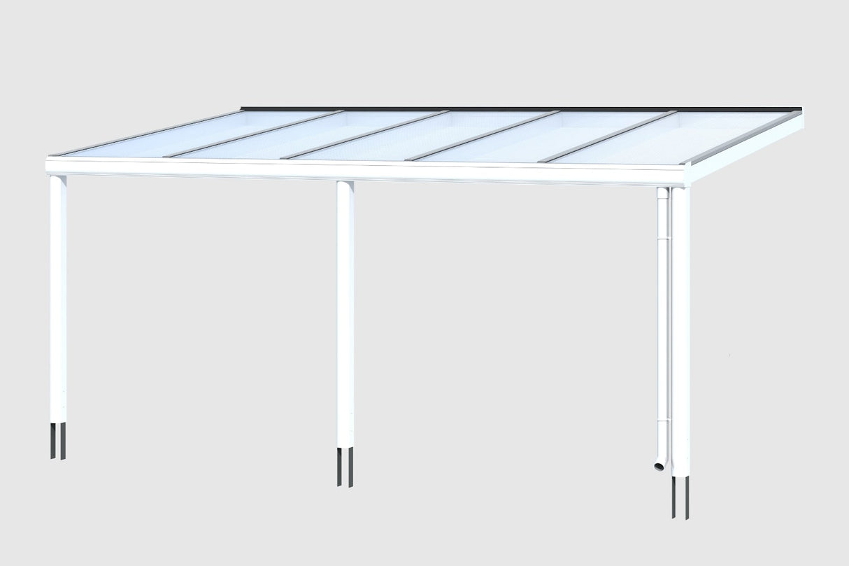 Skan Holz Terrassenüberdachung Garda 541 cm 3D-Render Weiß