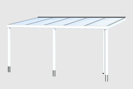Skan Holz Terrassenüberdachung Garda 541 cm 3D-Render Weiß