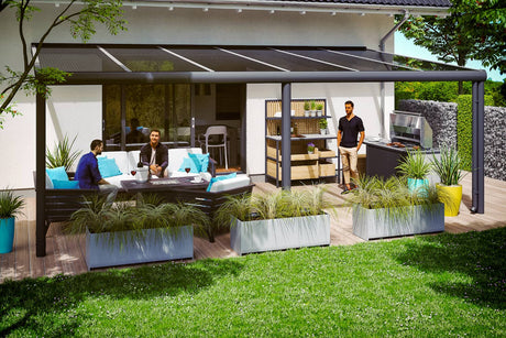 Skan Holz Terrassenüberdachung Garda 648 cm Anthrazit