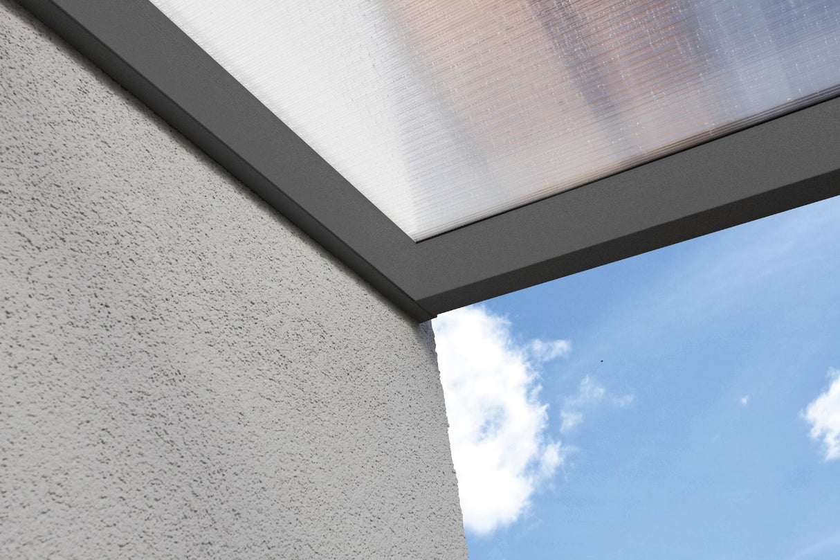 Skan Holz Terrassenüberdachung Garda 648 cm Wandanschluss Anthrazit
