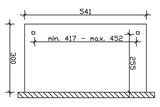 Skan Holz Terrassenüberdachung Modell Ravenna 541x300 cm Grundriss