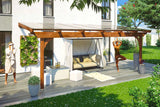 Skan Holz Terrassenüberdachung Modell Ravenna 648 cm Nussbaum
