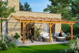 Skan Holz Terrassenüberdachung Modell Venezia 648 cm Eiche hell