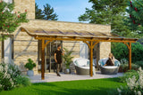 Skan Holz Terrassenüberdachung Modell Venezia 648 cm Nussbaum