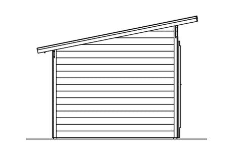 Skan Holz Gartenhaus Modell Texel Ansicht Links