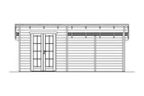Skan Holz Gartenhaus Modell Texel Ansicht Vorne