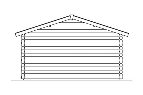 Skan Holz Gartenhaus Modell Alicante Ansicht Hinten